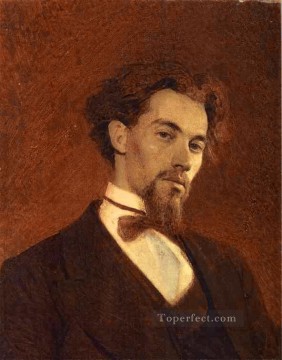  savitsky - Retrato del artista Konstantin Savitsky demócrata Ivan Kramskoi